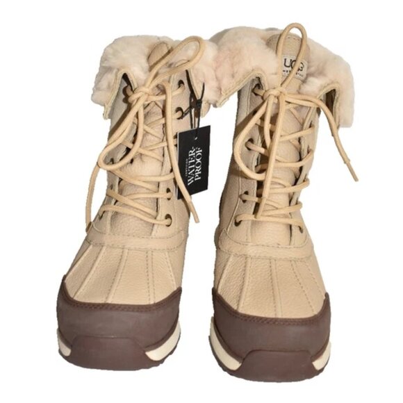MWT $280 UGG Women's Adirondack III Boot WATERPROOF LEATHER TAN 9 US (DC10) - Picture 2 of 6